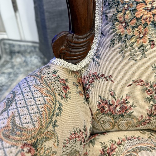 Antique Child/Doll Size Victorian Chair Carved detailed Mahogany Wood Floral - Picture 12 of 24