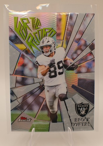 2025 Topps Finest Brock Bowers FOR THE RECORD SSP CASE HIT RAIDERS