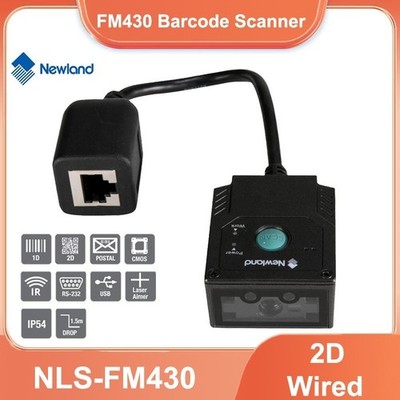 Newland NLS-FM430 1D/2D Corded Fixed Mount Barcode Scanner with USB/RS232 Cable
