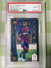 2020 Panini WCCF FOOTISTA ANSU FATI Barcelona Rookie Card RC PSA10 MINT. rookie card picture