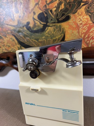 Vintage Rival Electric Can Opener Model 782/5 w/ Knife Sharpener Art Deco WORKS - Picture 3 of 8