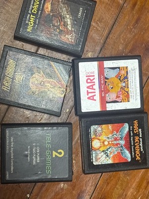 Vintage Atari 2600 5 Game Lot HB051 Retro Video Games Untested
