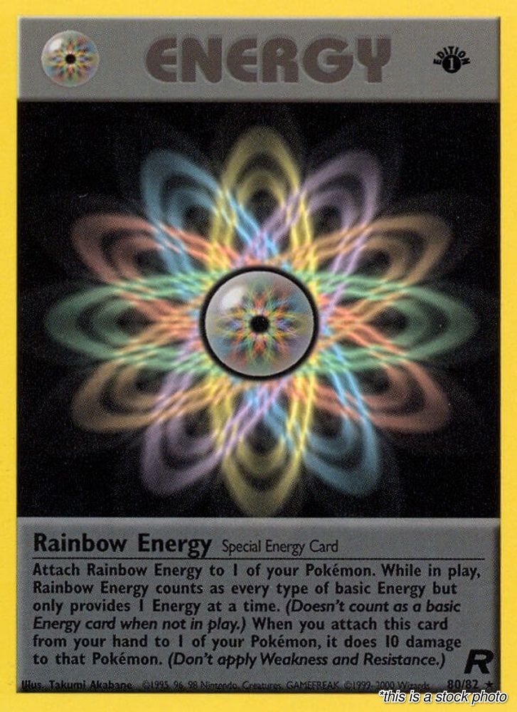 Pokemon Rainbow Energy (80) Team Rocket 80/82 1st Edition Rare NM