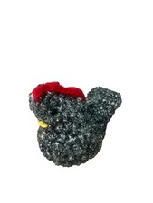 Handmade Crochet Heather Gray Hen With Green Eyes Plushie