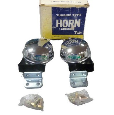 TURBINE TYP HUPE MITSUBA TWIN CHROM PAAR TROMPETE A CHROM CHROM 6V NEU