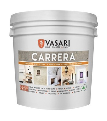 VASARI Lime Plaster & Paint | Carrera Plaster (Coarse Sand Finish) | Made fro...