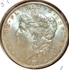1878-S $1 Morgan Silver Dollar Coin ~  BU — photo 1