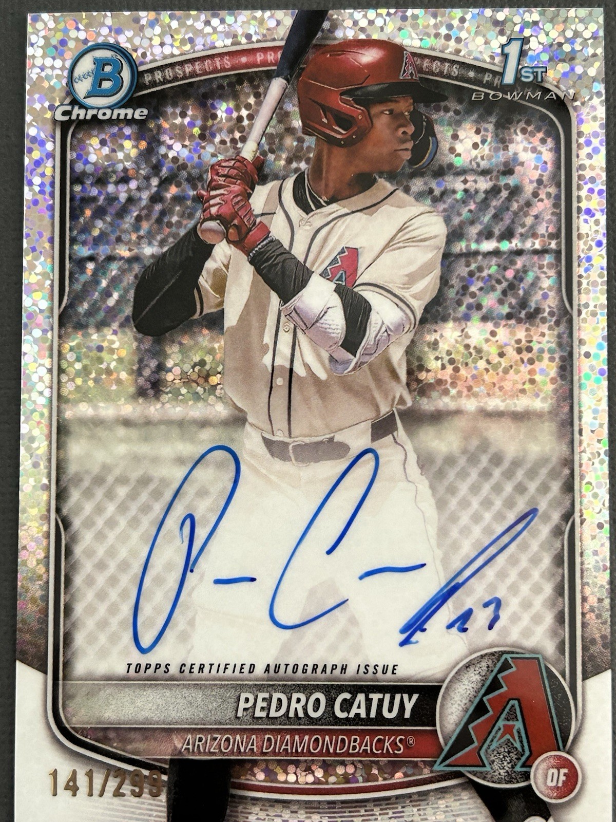 2025 Bowman Chrome - Prospect Autographs Pedro Catuy Speckle /299 Auto #CPA-PC