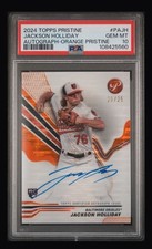 Jackson Holliday 2024 Topps Pristine PAJH Orange Pristine /25 Color Match PSA 10