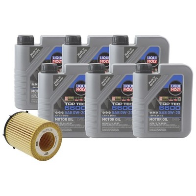 6L Liqui Moly Top Tec 6600 0W20 Mann Engine Oil Change Kit for W177 W205 X247