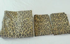 Ralph Lauren Aragon Queen Flat ? Sheet 2 Standard Pillowcase WORN Leopard Print