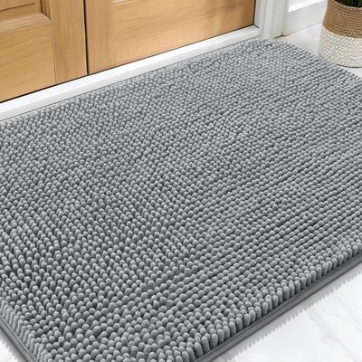 OLANLY Dog Door Mat for Muddy Paws 30x20, Absorbs Moisture 30'' X 20'', Grey