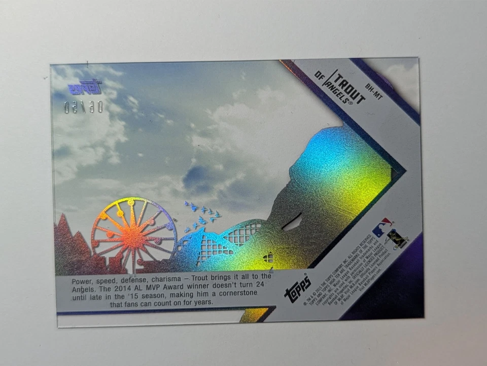 Mike Trout /50 Bright Horizons - 2015 Topps High Tek - BH-MT - Image 2 of 2