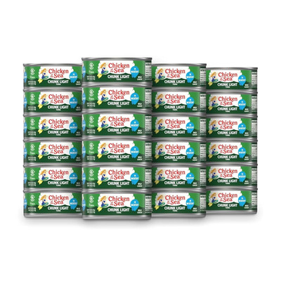 Wild Caught Chunk Light Tuna, 5 Ounce Cans, 24-Count   High Protein 100% Classic