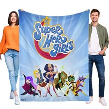 DC Super Hero Throw Blanket for Couch Bed Decor All Season Birthday Gifts Kids