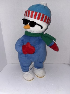 Giggles International Christmas dabbing Snowman Animated Plush 15'' Tall