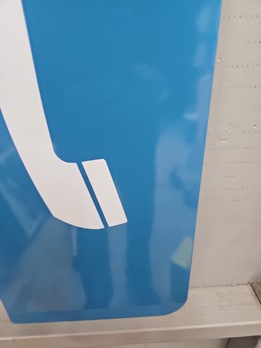Cabina telefonica a pagamento PayPhone unilaterale metallo vintage Verizon GTE 10"x25,5" NOS - Foto 4 di 6