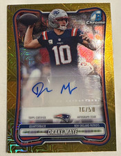 Topps 2026 Bowman Drake Maye Gold Mojo Refractor Auto /50 #BCA-DM