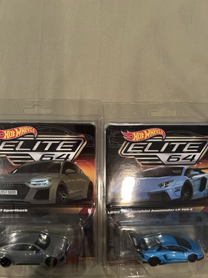 Hot Wheels Elite 64  LBWK Lamborghini Aventador LP 700-4 & Audi RS7 Sport back