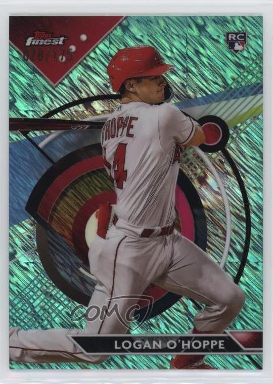 2023 Topps Finest Aqua Shimmer Refractor 28/175 Logan O'Hoppe #19 Rookie RC 1q4