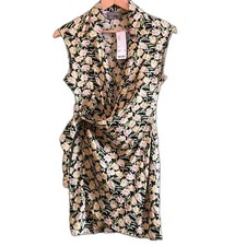 NWT Urban Outfitters Sun Floral Collar Mini Wrap Dress Sz XS Summer Spring