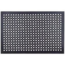 Drainage Black 2 Ft. X 3 Ft. Rubber Non-Slip Indoor Outdoor Commercial Door Mat