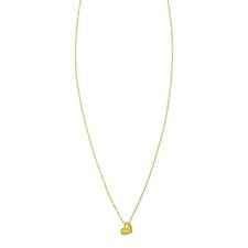 14K Yellow Gold Puffed Mini Heart Pendant Necklace