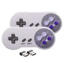 2pcs 2.4G Wireless SNES Gamepad for Super Nintendo Console