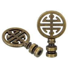 2pc 1/4-27 Lamp Finial Cap for Lamp Harp Lampshade Top Cap Nut Screw Knob Bronze