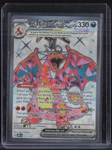 2023 Pokemon Obsidian Flames Ultra Rare #215 Charizard ex