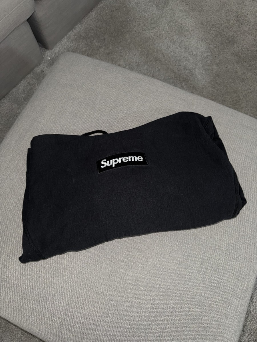 Supreme Box Logo Hoodie Hooded Sweatshirt FW21 Black Size Large