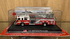 Hachette Resin 1/87 Quint Pierce Fire Ladder Truck Fire Engine 2005 Bohemia Dept