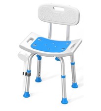 Shower Chair for Inside Shower with Removable Back, 400 lbs Heavy Duty Bath Seat
