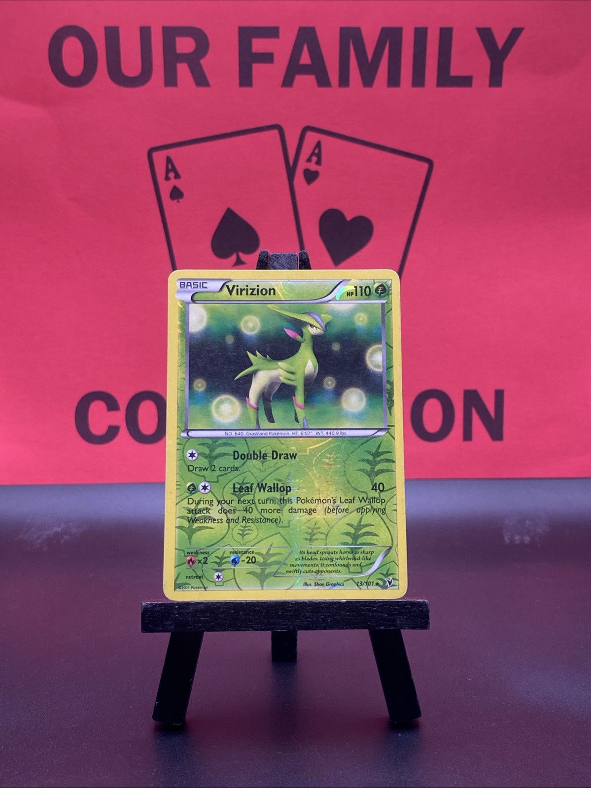 Virizion 13/101 Noble Victories Pokémon TCG Reverse Holo Rare 2011 LP