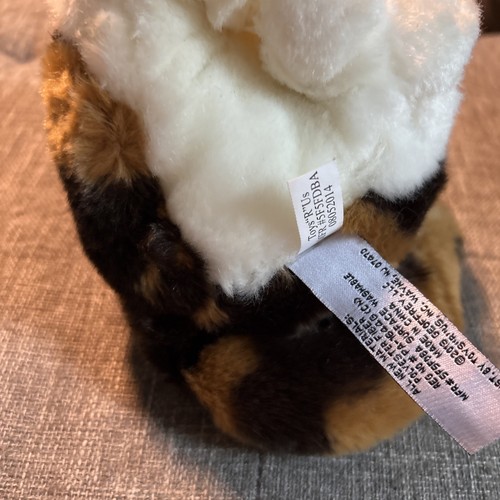 Peluche gatto FAO Schwarz Calico con collare realistico marrone bianco 11" 2013 Toys R Us - Foto 7 di 18
