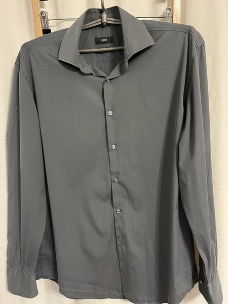 Men Boss Shirt Grey Polyamide 42 / XL / 50