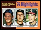 1975 Topps Card Baseball Busby Bosman Nolan Ryan Highlights No-Hits #7 EX-MT