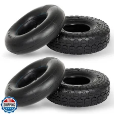 GICOOL 4.10/3.50-4 Replacement Tire and Inner Tube Set, 2 Pack, 10" Heavy Dut