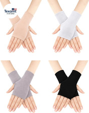 4 Pack Sun Protection UV Gloves Driving Sun Block Gloves Cooling Fingerless Wris