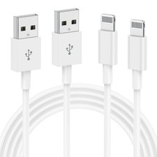 Image of 2Pack Apple MFi Certified Lightning to USB Cable - 1m Fast Charging Cable for i