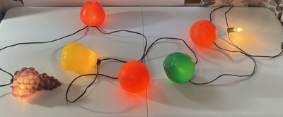 VTG FRUIT BLOW MOLD STRING LIGHTS YARD DECOR LANTERN CAMPER PATIO PARTY RV TIKI