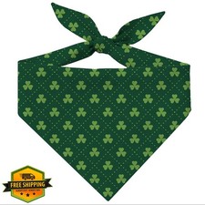 St. Patrick's Day Dog Bandana Shamrock Puppy Scarf Small Medium