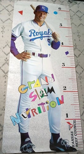 Huge 75" Growth Poster 1990s Vintage Kansas City Royals George Brett Poster KC - Picture 6 of 18