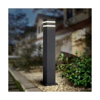 ASD 24'' Square Bollard Light Fixture, Outdoor Pathway Floor Lamp | Antiglare,...