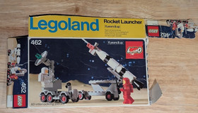 LEGO Space: Mobile Rocket Launcher (462), complete, manual, damaged box, one sub