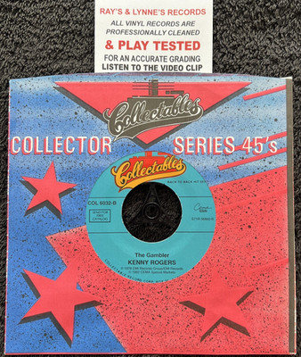 Kenny Rogers   The Gambler / Lucille 7'' USA IMPORT CLEANED/TESTED NM VIDEO CLIP