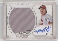2019 Topps Definitive Collection Base Relic 4/35 Miles Mikolas #ARC-MMI Auto 0c2