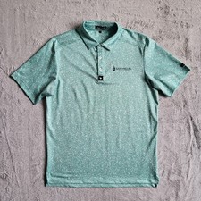 Bad Birdie Salt Shaker Polo Shirt Men's Medium Green Athletic Golf Short Sleeve