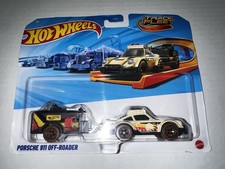 Hot Wheels Track Fleet Porsche 911 Off-roader Die Cast Car - Damaged Cards