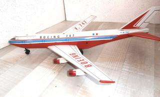 JOUET ANCIEN JOUSTRA AVION AIR FRANCE BOEING 747 VINTAGE